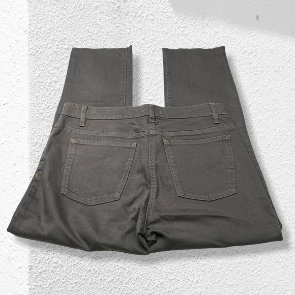 Eileen Fisher High Rise Ankle Jeans SIZE 4 Gray Raw Hem Straight Leg - Picture 12 of 12